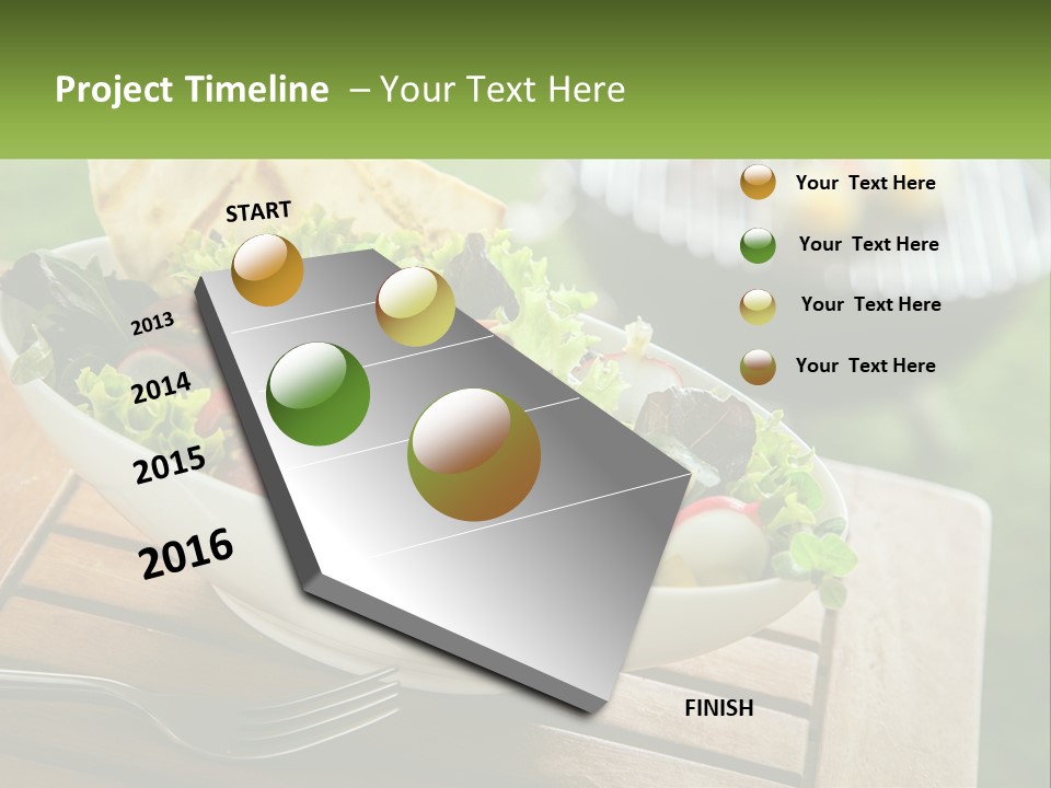 A Bowl Of Salad With Tortilla Chips On The Side PowerPoint Template