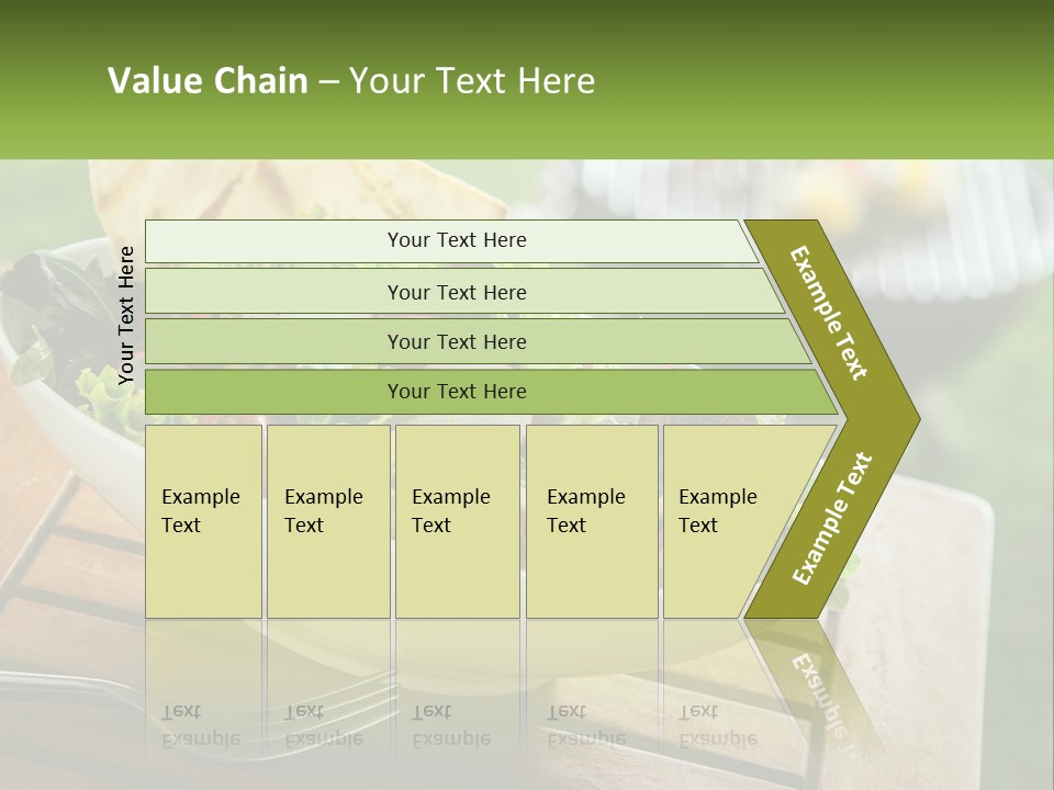 A Bowl Of Salad With Tortilla Chips On The Side PowerPoint Template