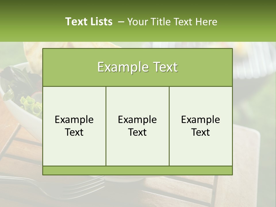 A Bowl Of Salad With Tortilla Chips On The Side PowerPoint Template