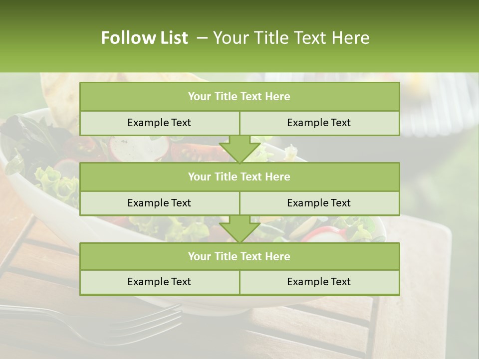 A Bowl Of Salad With Tortilla Chips On The Side PowerPoint Template