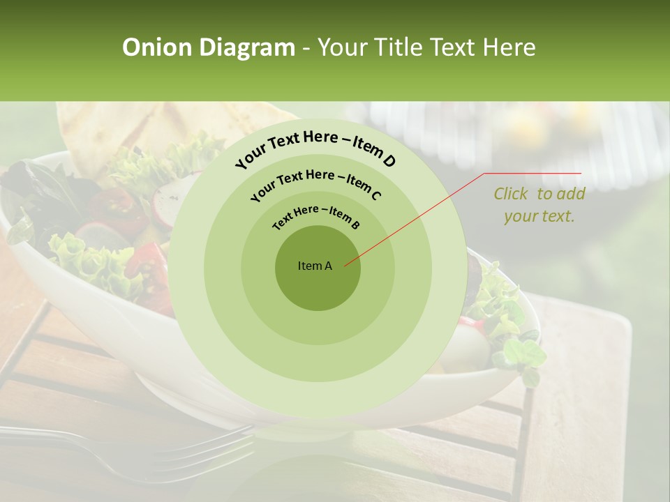 A Bowl Of Salad With Tortilla Chips On The Side PowerPoint Template