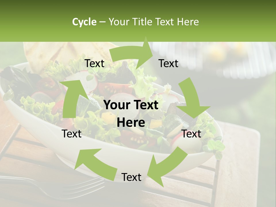 A Bowl Of Salad With Tortilla Chips On The Side PowerPoint Template