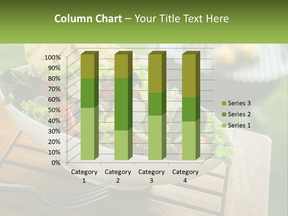 A Bowl Of Salad With Tortilla Chips On The Side PowerPoint Template