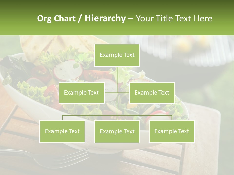 A Bowl Of Salad With Tortilla Chips On The Side PowerPoint Template