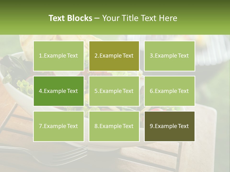 A Bowl Of Salad With Tortilla Chips On The Side PowerPoint Template