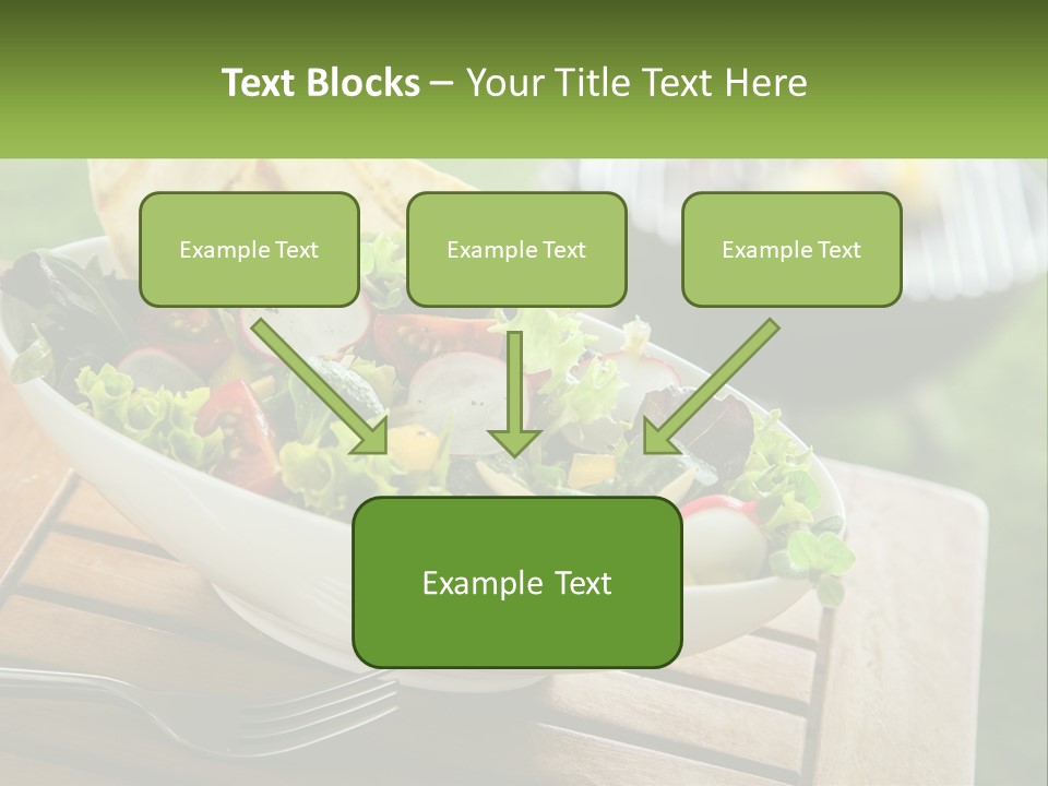 A Bowl Of Salad With Tortilla Chips On The Side PowerPoint Template