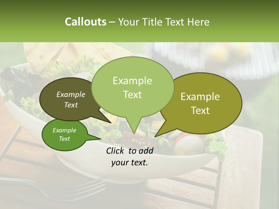 A Bowl Of Salad With Tortilla Chips On The Side PowerPoint Template