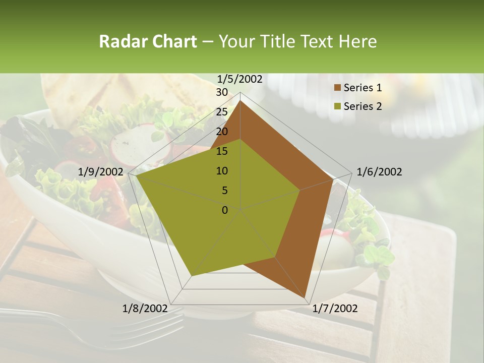 A Bowl Of Salad With Tortilla Chips On The Side PowerPoint Template
