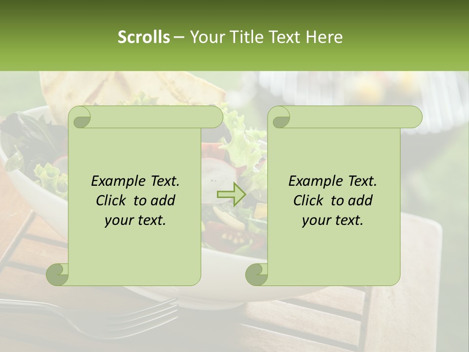 A Bowl Of Salad With Tortilla Chips On The Side PowerPoint Template