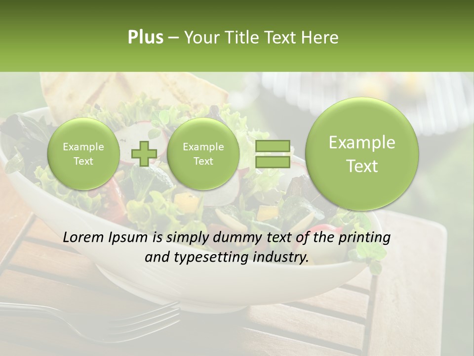 A Bowl Of Salad With Tortilla Chips On The Side PowerPoint Template