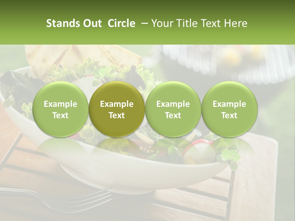 A Bowl Of Salad With Tortilla Chips On The Side PowerPoint Template