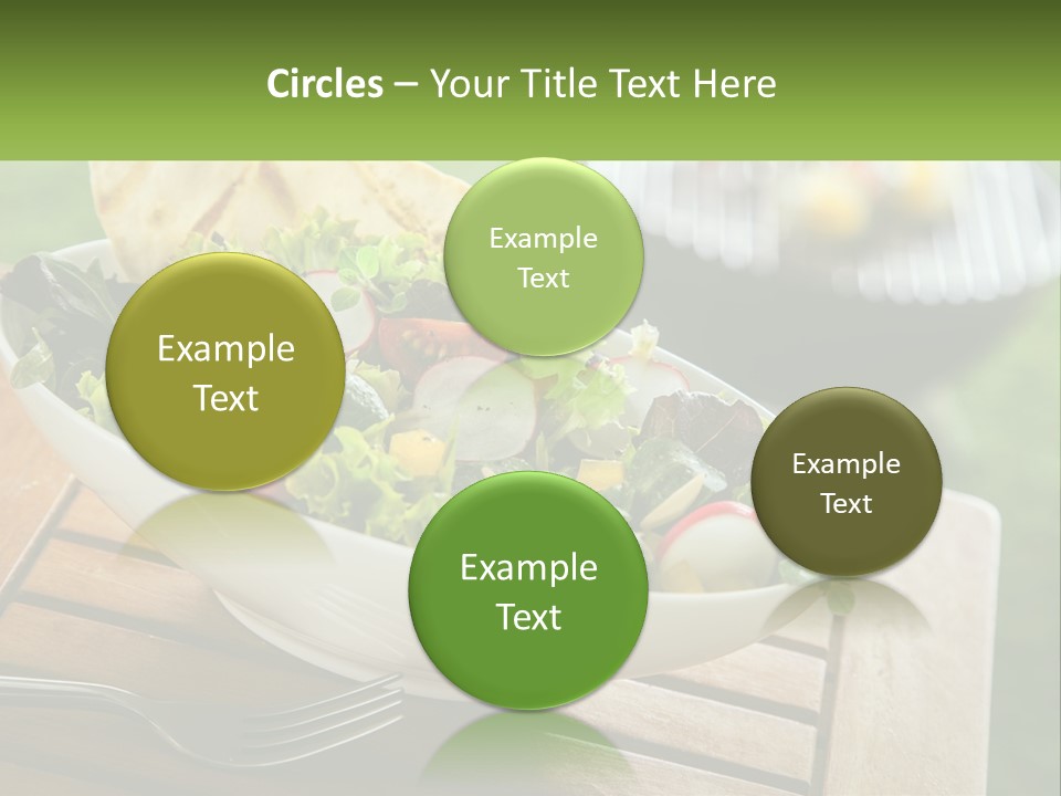 A Bowl Of Salad With Tortilla Chips On The Side PowerPoint Template