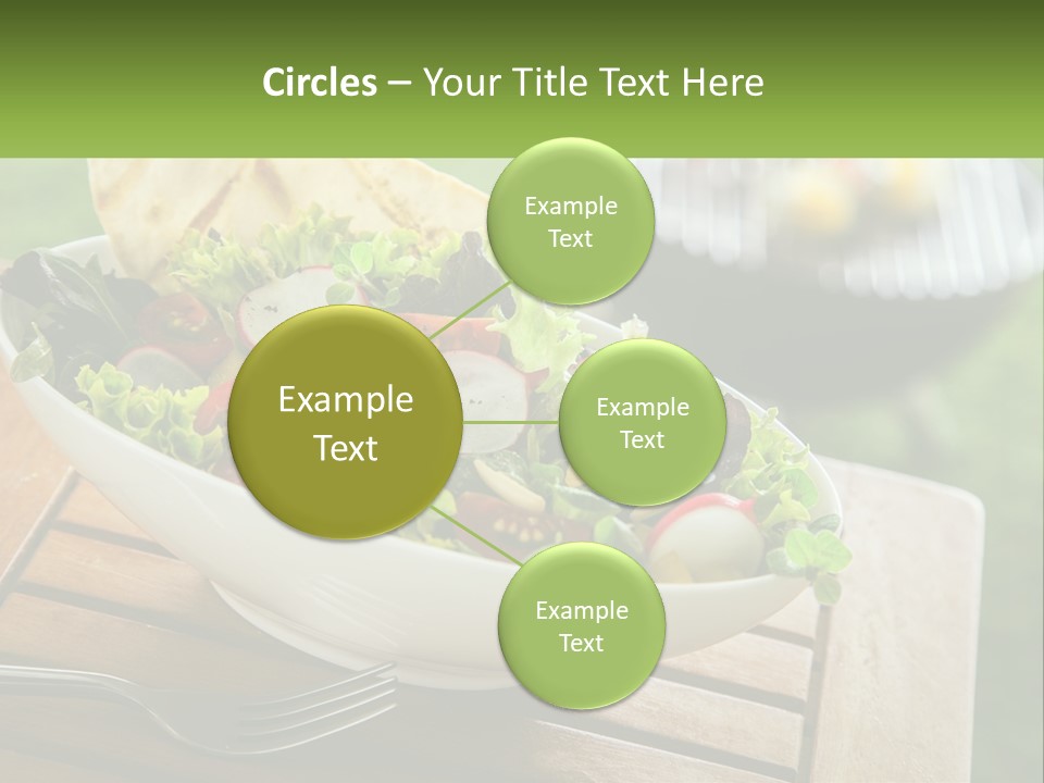 A Bowl Of Salad With Tortilla Chips On The Side PowerPoint Template