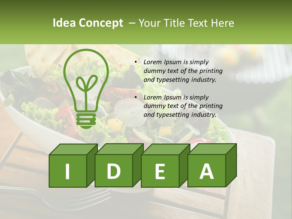 A Bowl Of Salad With Tortilla Chips On The Side PowerPoint Template