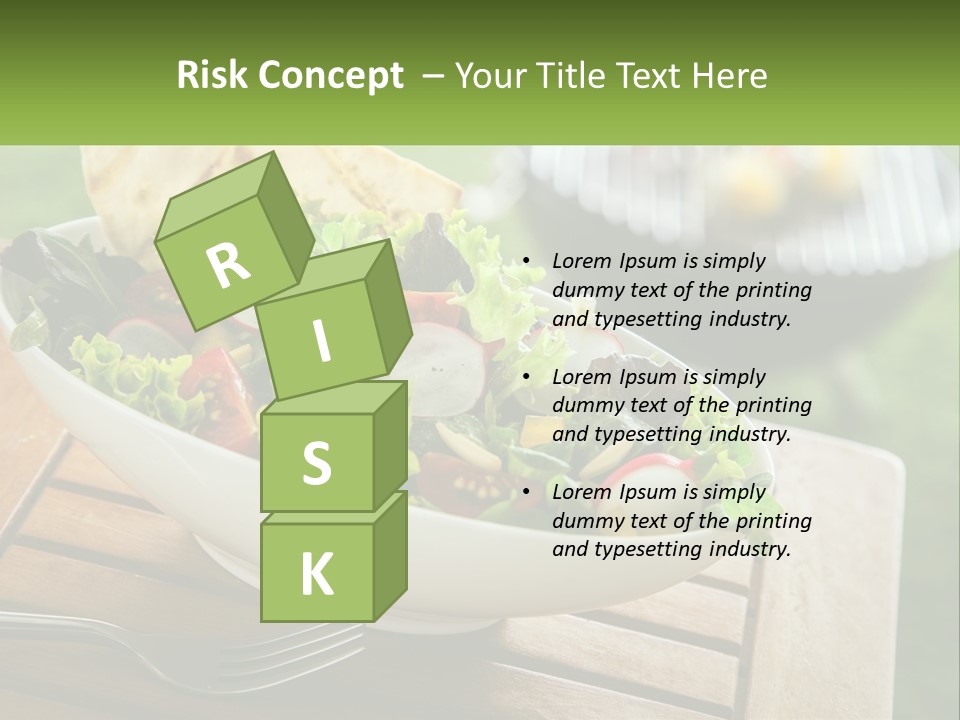 A Bowl Of Salad With Tortilla Chips On The Side PowerPoint Template