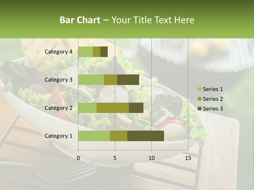 A Bowl Of Salad With Tortilla Chips On The Side PowerPoint Template