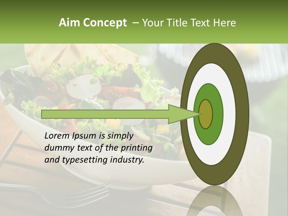 A Bowl Of Salad With Tortilla Chips On The Side PowerPoint Template