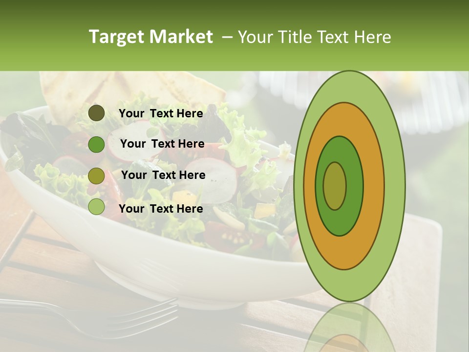 A Bowl Of Salad With Tortilla Chips On The Side PowerPoint Template