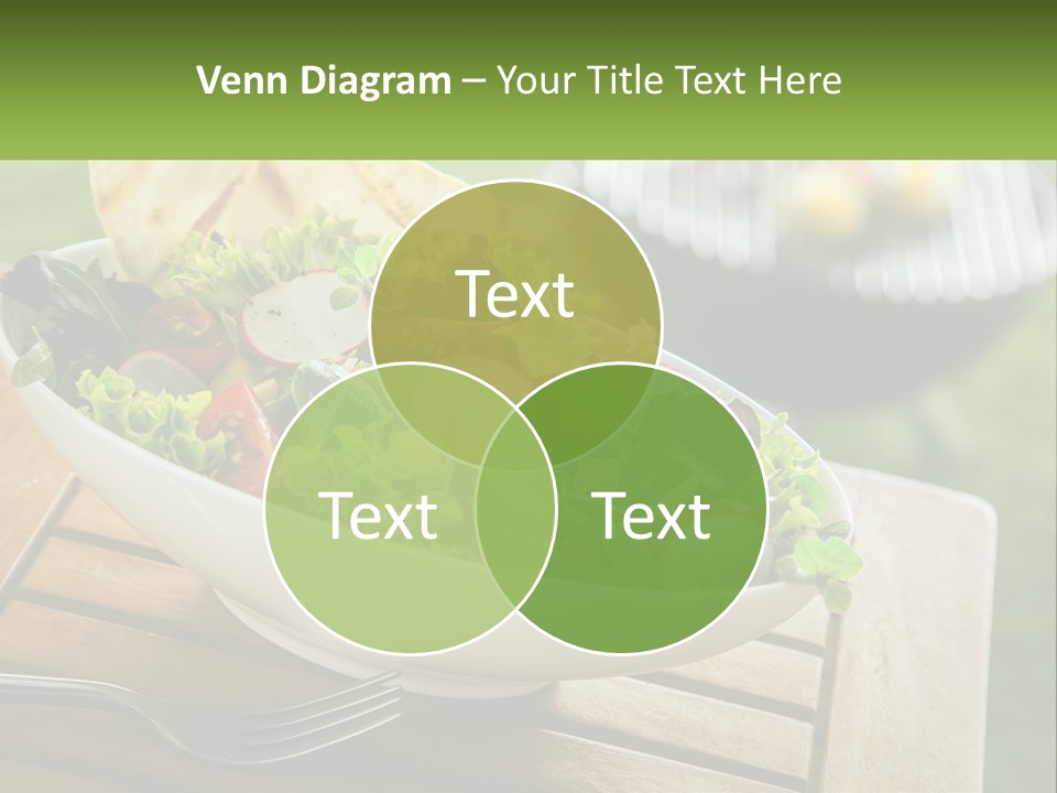 A Bowl Of Salad With Tortilla Chips On The Side PowerPoint Template