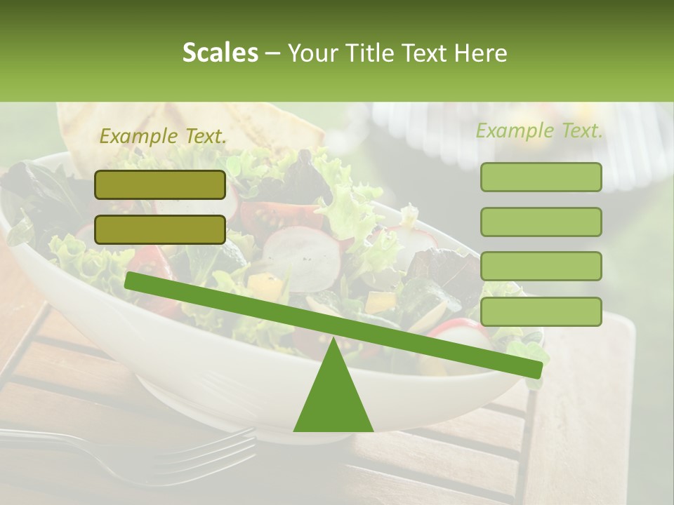 A Bowl Of Salad With Tortilla Chips On The Side PowerPoint Template