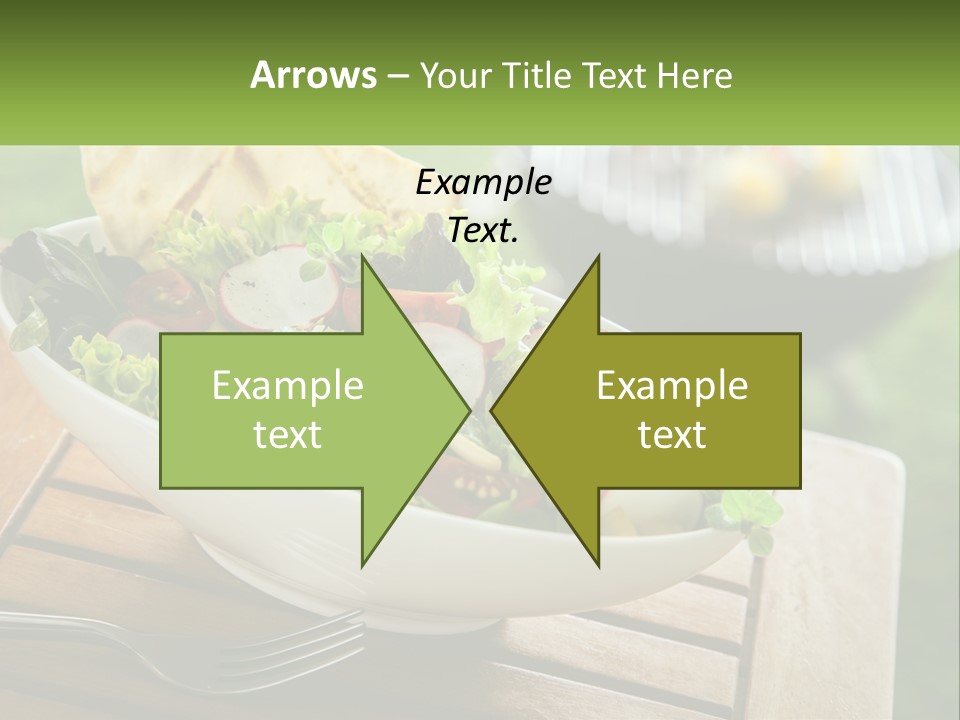 A Bowl Of Salad With Tortilla Chips On The Side PowerPoint Template