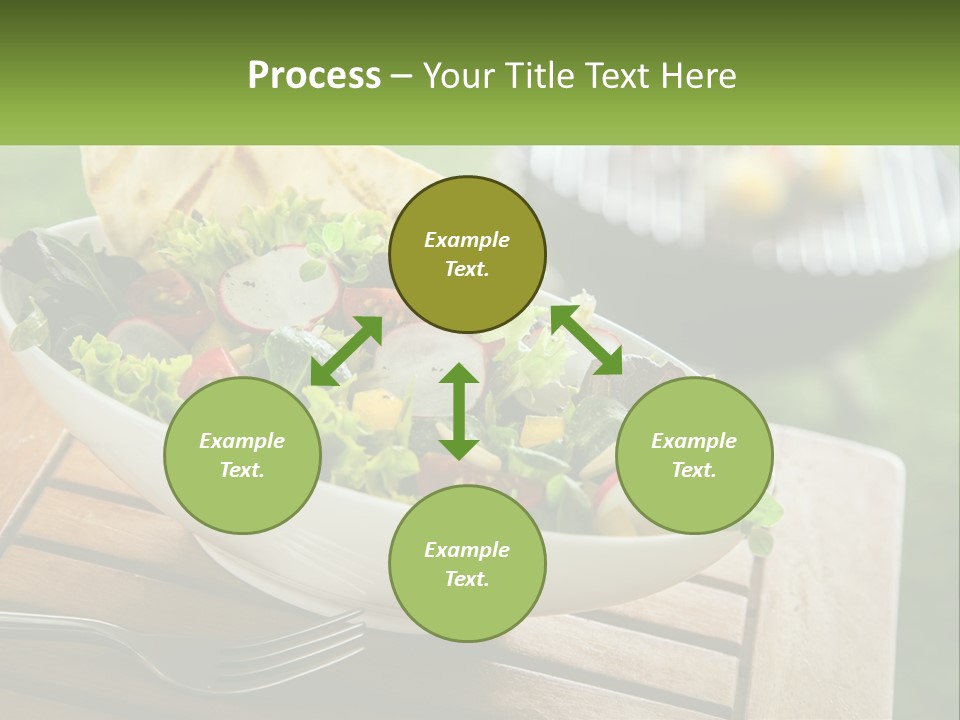 A Bowl Of Salad With Tortilla Chips On The Side PowerPoint Template