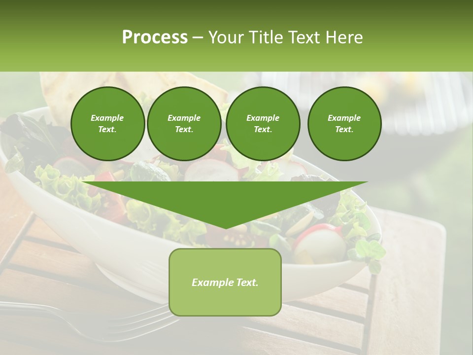 A Bowl Of Salad With Tortilla Chips On The Side PowerPoint Template