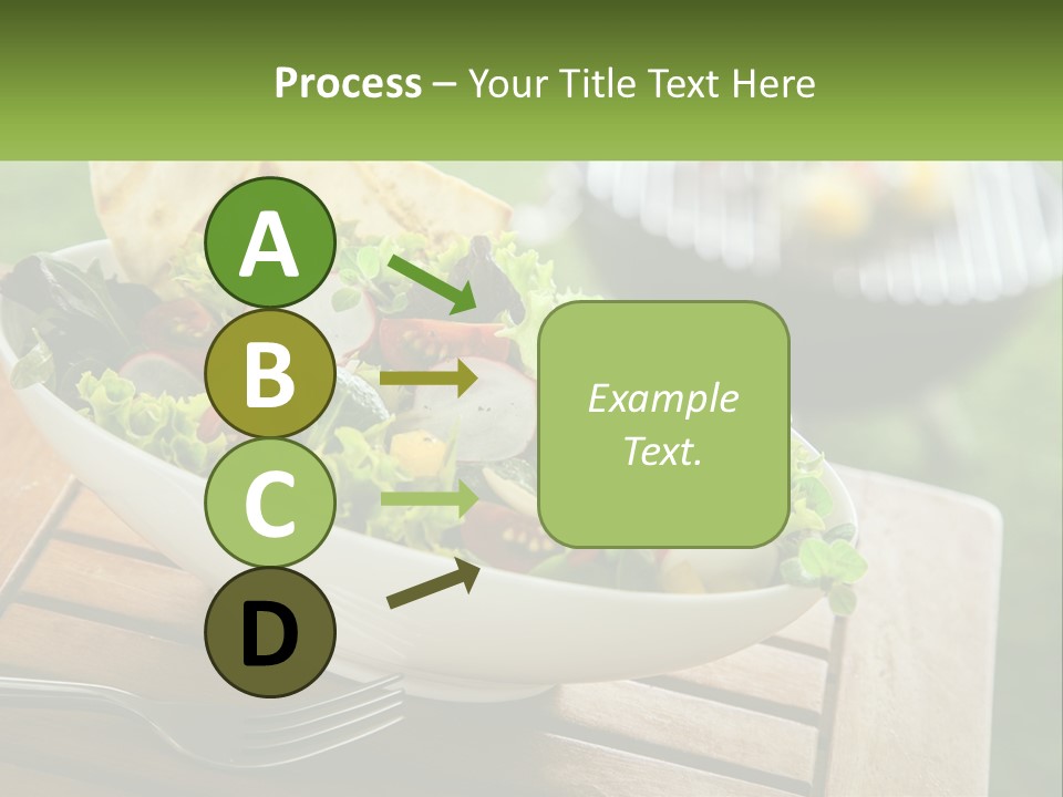 A Bowl Of Salad With Tortilla Chips On The Side PowerPoint Template