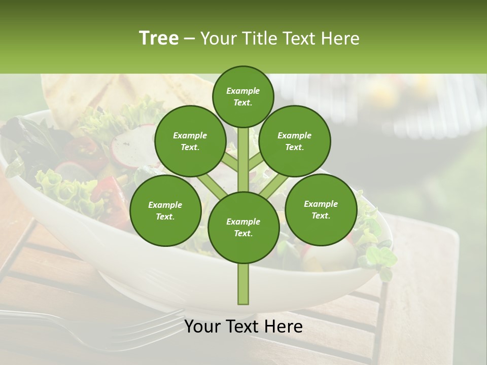 A Bowl Of Salad With Tortilla Chips On The Side PowerPoint Template