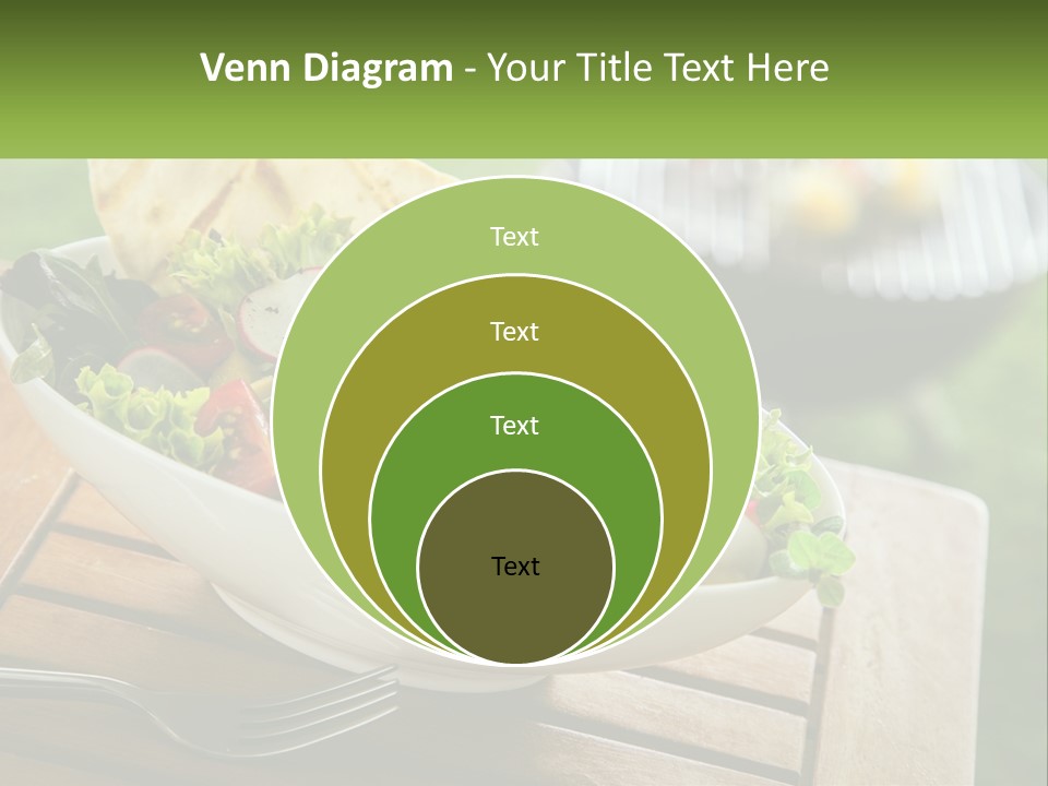 A Bowl Of Salad With Tortilla Chips On The Side PowerPoint Template