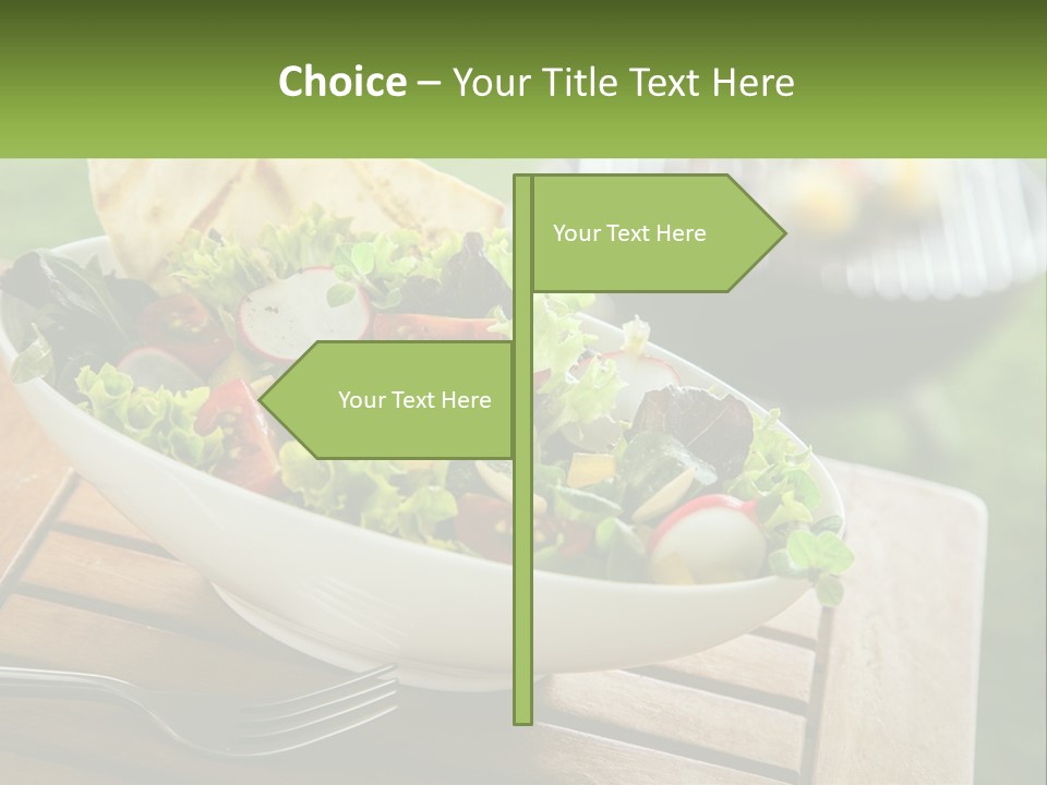 A Bowl Of Salad With Tortilla Chips On The Side PowerPoint Template