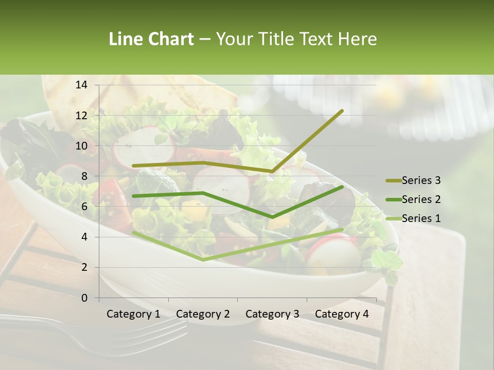A Bowl Of Salad With Tortilla Chips On The Side PowerPoint Template