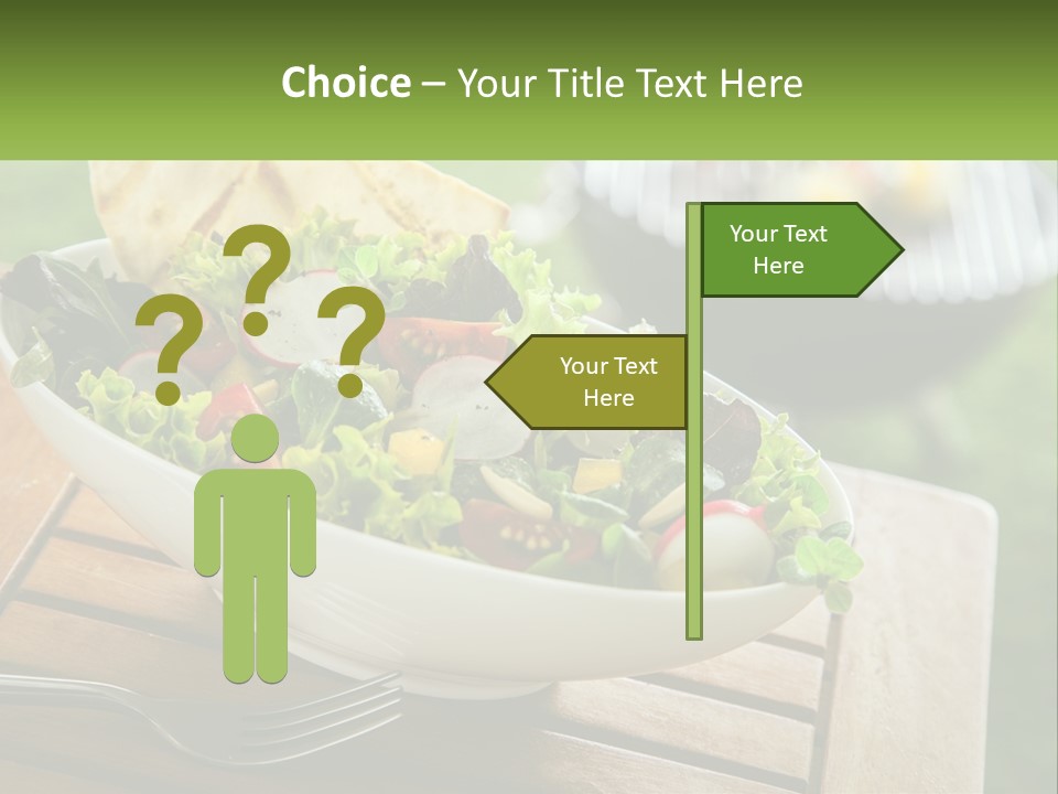A Bowl Of Salad With Tortilla Chips On The Side PowerPoint Template