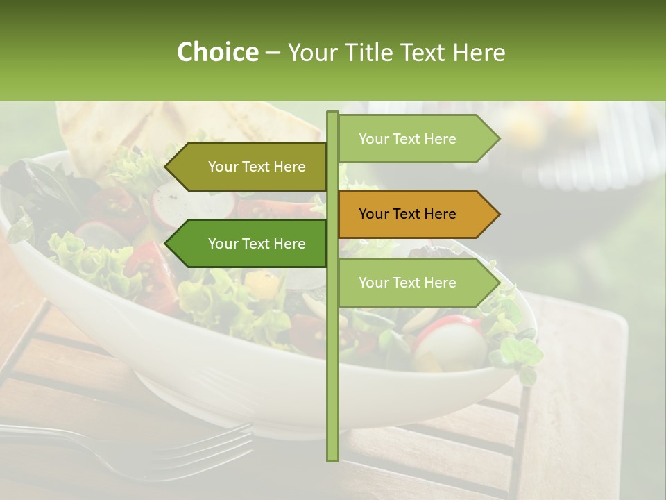A Bowl Of Salad With Tortilla Chips On The Side PowerPoint Template