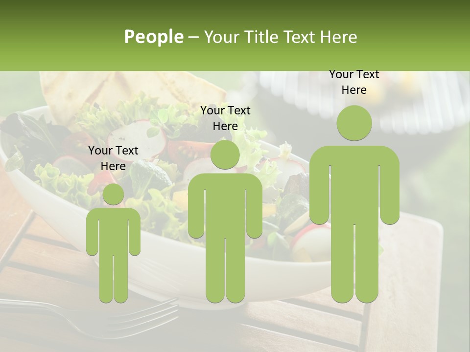 A Bowl Of Salad With Tortilla Chips On The Side PowerPoint Template