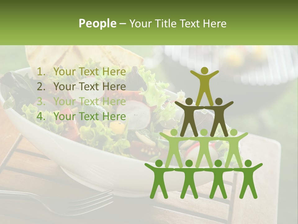 A Bowl Of Salad With Tortilla Chips On The Side PowerPoint Template