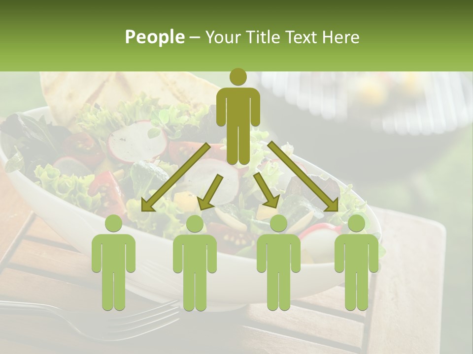 A Bowl Of Salad With Tortilla Chips On The Side PowerPoint Template