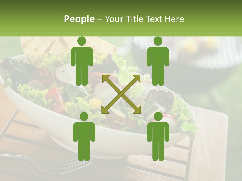 A Bowl Of Salad With Tortilla Chips On The Side PowerPoint Template