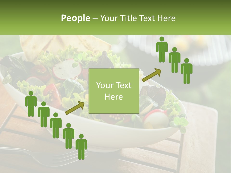 A Bowl Of Salad With Tortilla Chips On The Side PowerPoint Template