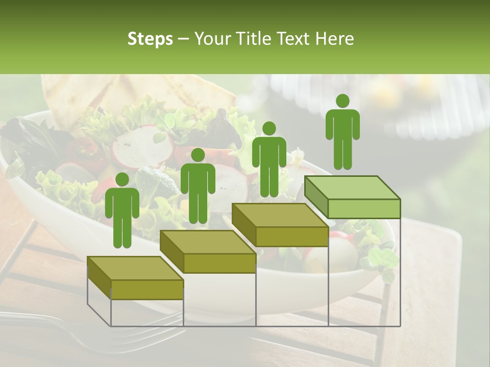 A Bowl Of Salad With Tortilla Chips On The Side PowerPoint Template