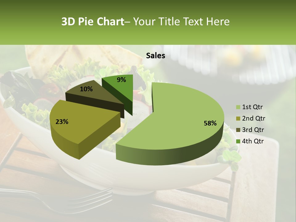 A Bowl Of Salad With Tortilla Chips On The Side PowerPoint Template