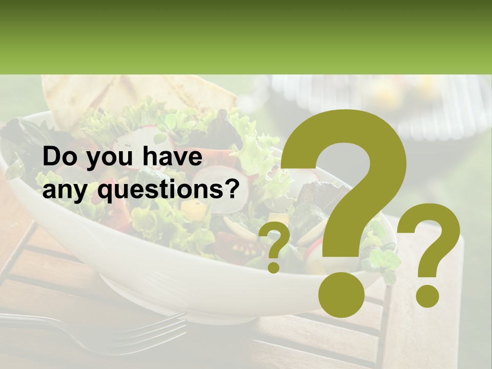 A Bowl Of Salad With Tortilla Chips On The Side PowerPoint Template