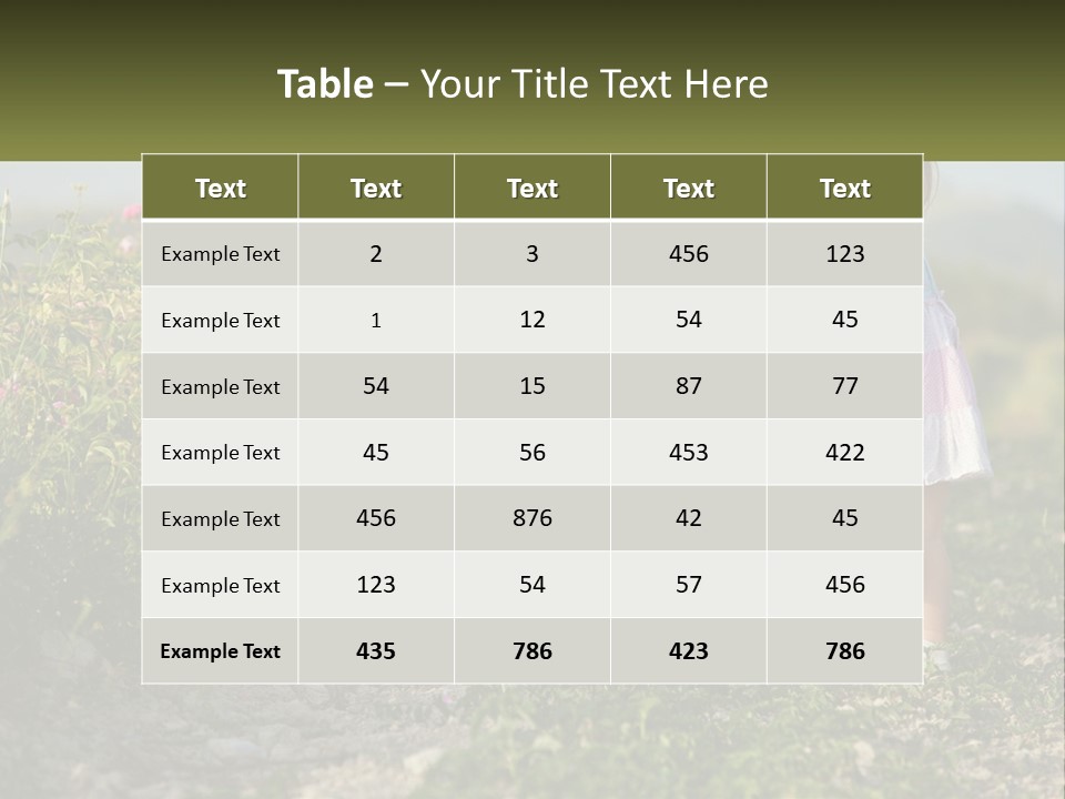 Two Little Girls Hugging Each Other In A Field PowerPoint Template