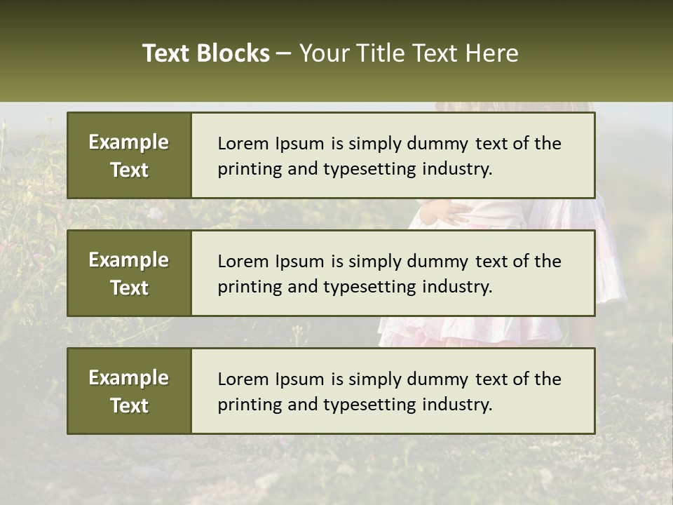 Two Little Girls Hugging Each Other In A Field PowerPoint Template