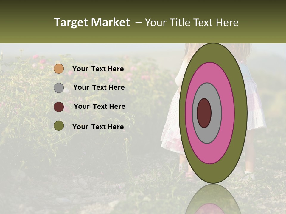 Two Little Girls Hugging Each Other In A Field PowerPoint Template