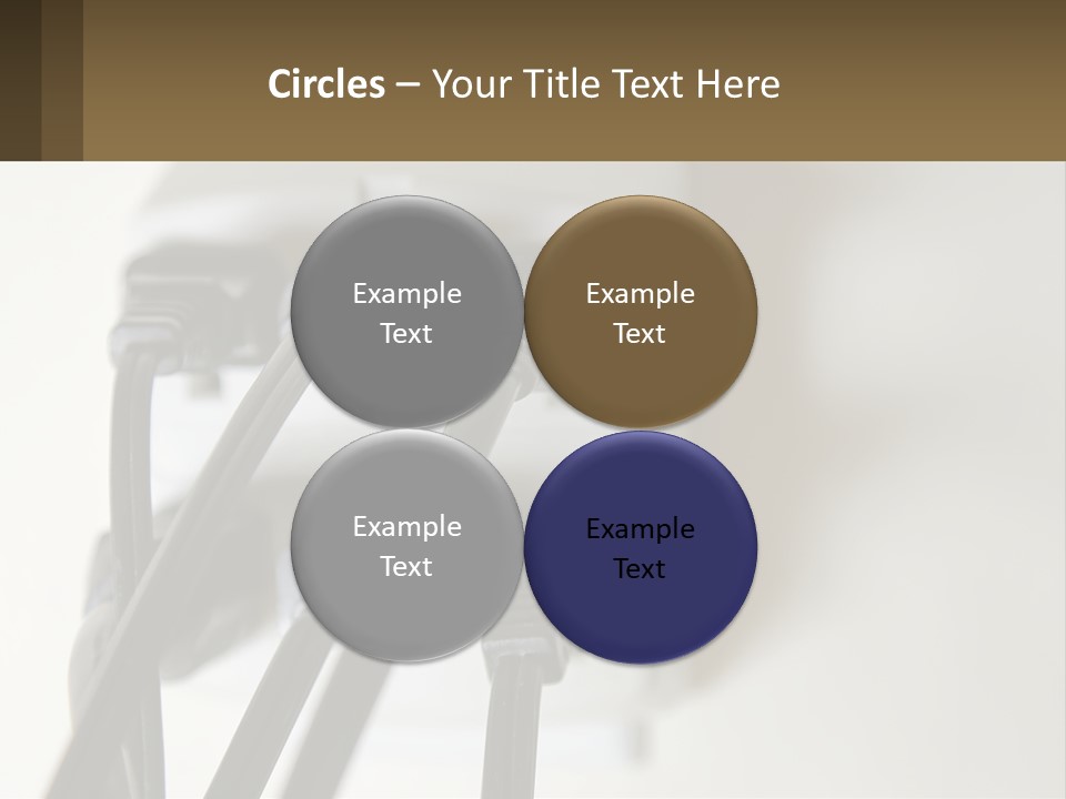 A Group Of Black Wires Plugged Into A Wall Outlet PowerPoint Template