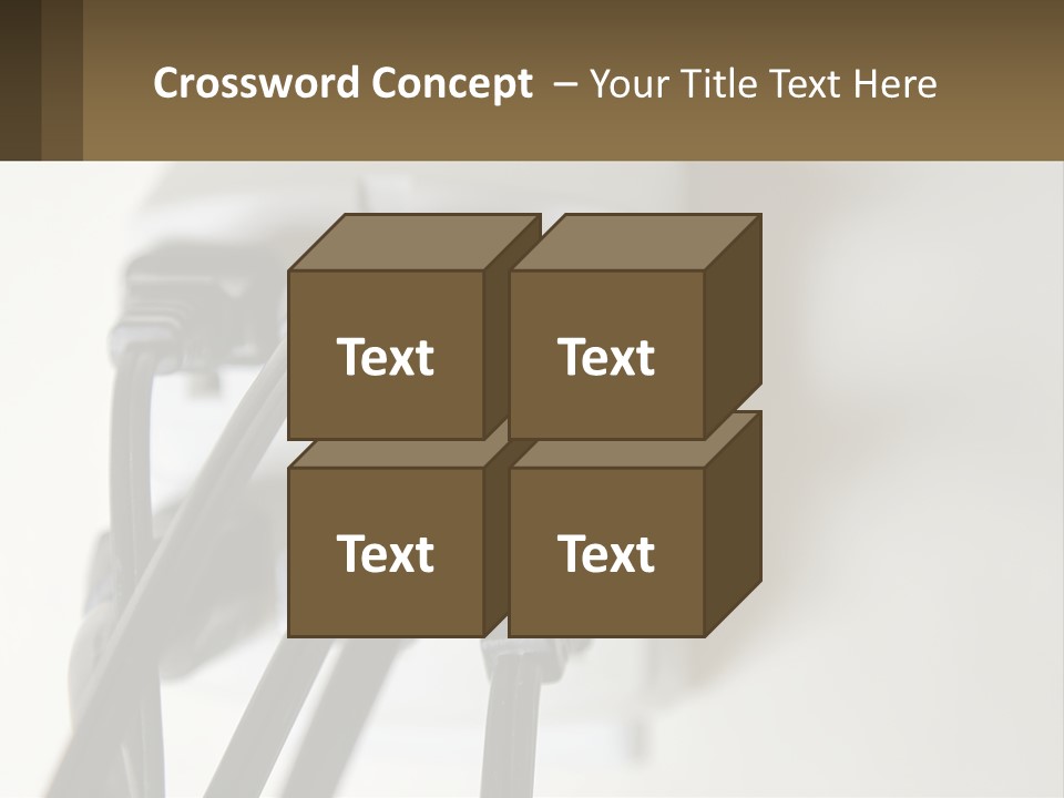 A Group Of Black Wires Plugged Into A Wall Outlet PowerPoint Template