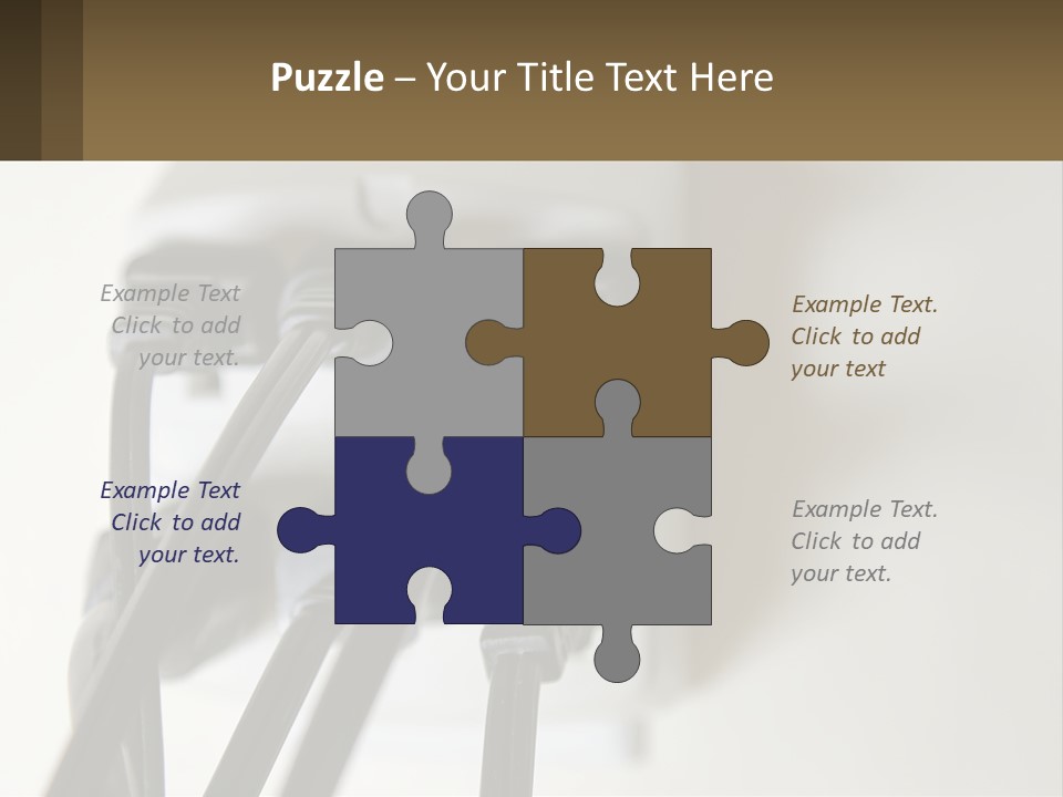 A Group Of Black Wires Plugged Into A Wall Outlet PowerPoint Template