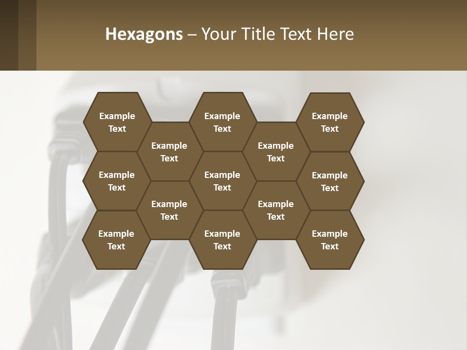 A Group Of Black Wires Plugged Into A Wall Outlet PowerPoint Template