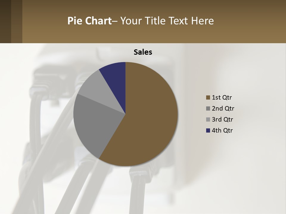 A Group Of Black Wires Plugged Into A Wall Outlet PowerPoint Template
